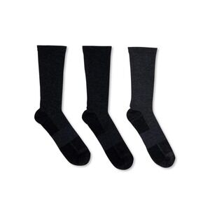 Athletic Works Men's Crew Socks, 3-Pack Gray 10-13